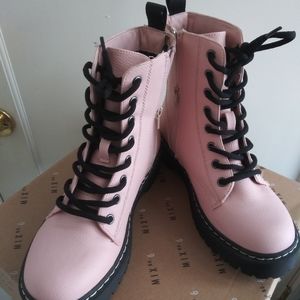 Pink Combat Boots
